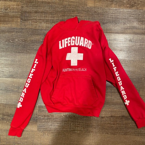 Red Lifeguard hoodie - Picture 2 of 5